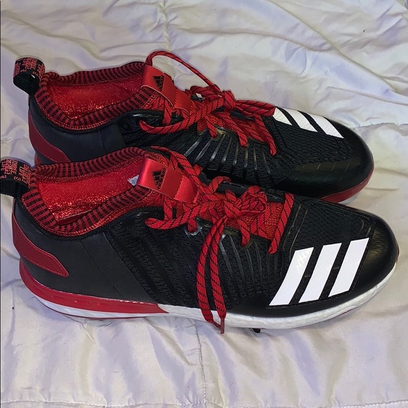 Adidas red brand new men’s cleats size 12 1/2